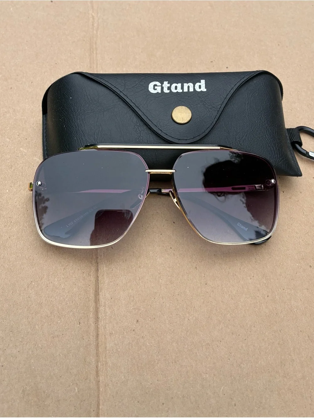 AND Men’s Gold Frame Sunglasses with Gradient Purple Lenses
